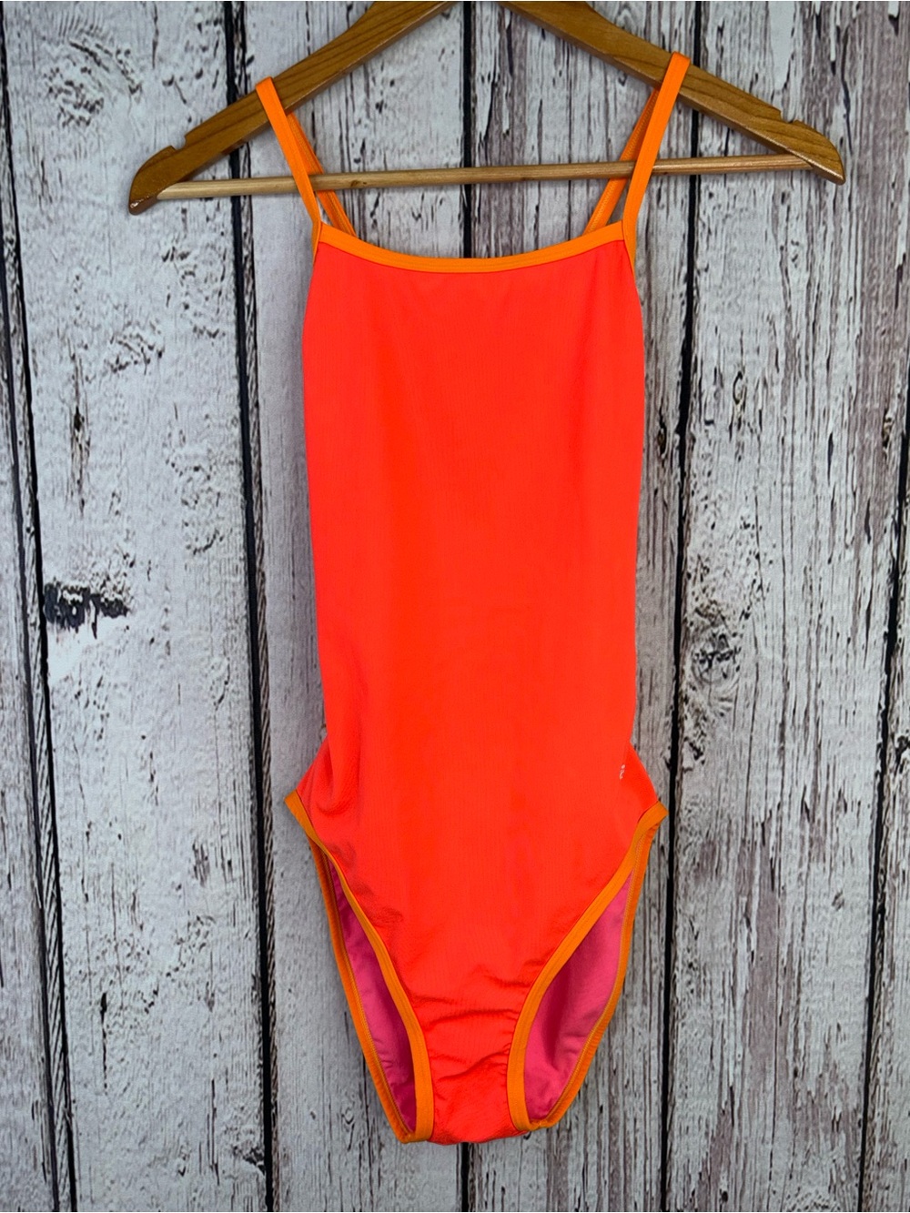 Dolfin‎ Reversible One Piece Swimsuit Pink Orange Women’s Fits Size 6 *Stains*